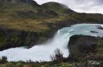 O salto Grande, onde as águas do lago Nordenskjold caem no lago Pehoe, no parque Nacional Torres del Paine, no sul do Chile
